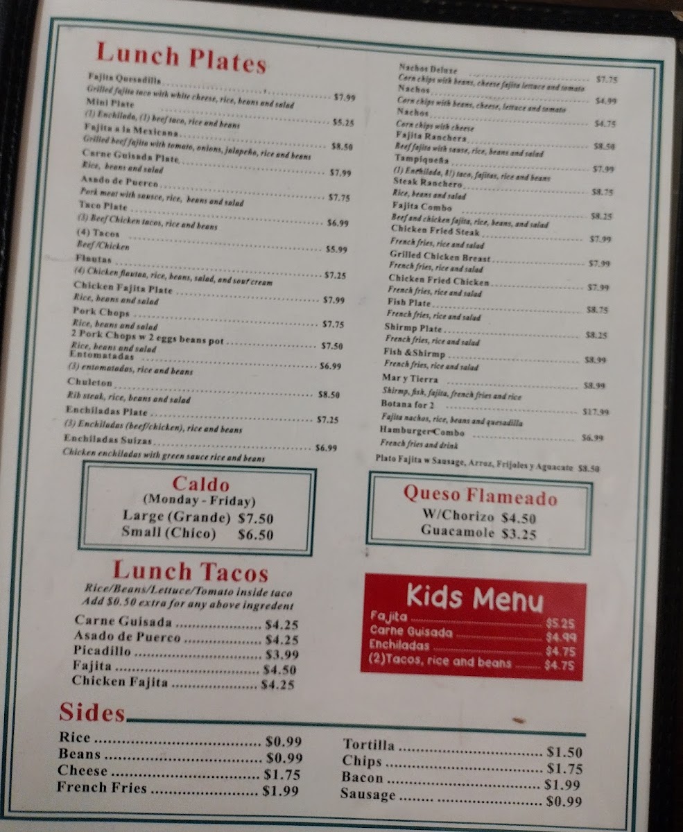 Cazuelas Menu - Image 1